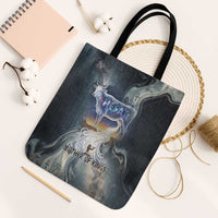 Hesat Celestial Cow Egyptian Tote Bag with Mythic Sky Motif in Cosmic Theme