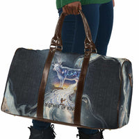 Hesat Celestial Cow Egyptian Travel Bag with Mythic Sky Motif in Cosmic Theme
