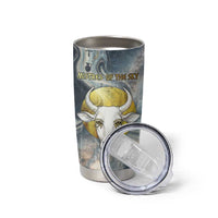 Hesat Celestial Cow Egyptian Tumbler Cup with Mythic Sky Motif in Cosmic Theme
