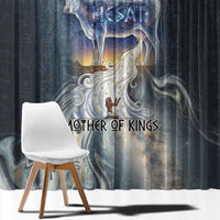 Hesat Celestial Cow Egyptian Window Curtain with Mythic Sky Motif in Cosmic Theme