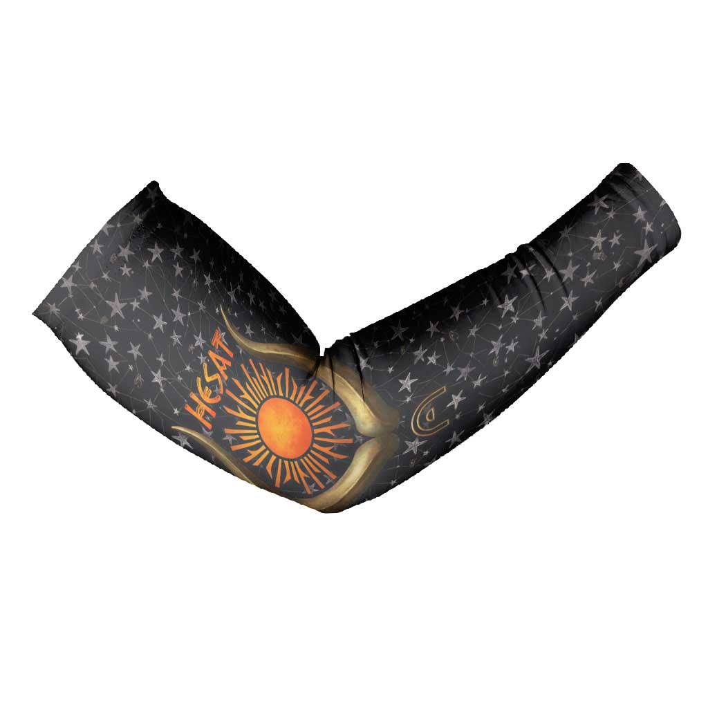 Hesat Solar Horn Symbol Arm Sleeves Egyptian Cosmic Cow in Starry Milky Way