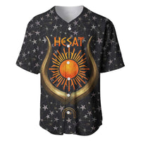 Hesat Solar Horn Symbol Baseball Jersey Egyptian Cosmic Cow in Starry Milky Way