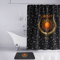 Hesat Solar Horn Symbol Bathroom Set Egyptian Cosmic Cow in Starry Milky Way