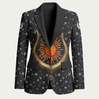 Hesat Solar Horn Symbol Blazer Egyptian Cosmic Cow in Starry Milky Way