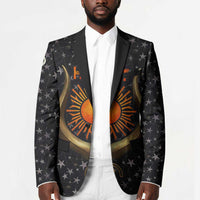 Hesat Solar Horn Symbol Blazer Egyptian Cosmic Cow in Starry Milky Way