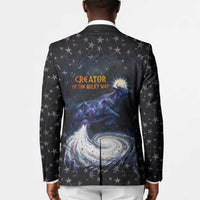 Hesat Solar Horn Symbol Blazer Egyptian Cosmic Cow in Starry Milky Way