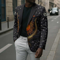 Hesat Solar Horn Symbol Blazer Egyptian Cosmic Cow in Starry Milky Way