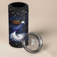Hesat Solar Horn Symbol 4 in 1 Can Cooler Tumbler Egyptian Cosmic Cow in Starry Milky Way