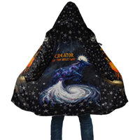 Hesat Solar Horn Symbol Cloak Egyptian Cosmic Cow in Starry Milky Way