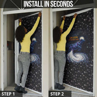 Hesat Solar Horn Symbol Door Cover Egyptian Cosmic Cow in Starry Milky Way