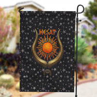 Hesat Solar Horn Symbol Garden Flag Egyptian Cosmic Cow in Starry Milky Way