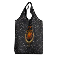 Hesat Solar Horn Symbol Grocery Bag Egyptian Cosmic Cow in Starry Milky Way