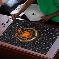 Hesat Solar Horn Symbol Puzzle Egyptian Cosmic Cow in Starry Milky Way