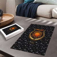 Hesat Solar Horn Symbol Puzzle Egyptian Cosmic Cow in Starry Milky Way