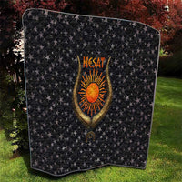Hesat Solar Horn Symbol Quilt Egyptian Cosmic Cow in Starry Milky Way
