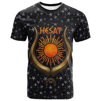 Hesat Solar Horn Symbol T shirt Egyptian Cosmic Cow in Starry Milky Way