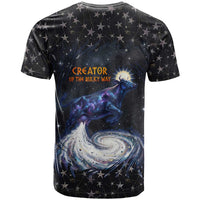 Hesat Solar Horn Symbol T shirt Egyptian Cosmic Cow in Starry Milky Way