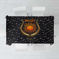 Hesat Solar Horn Symbol Tablecloth Egyptian Cosmic Cow in Starry Milky Way