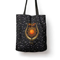 Hesat Solar Horn Symbol Tote Bag Egyptian Cosmic Cow in Starry Milky Way