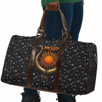 Hesat Solar Horn Symbol Travel Bag Egyptian Cosmic Cow in Starry Milky Way