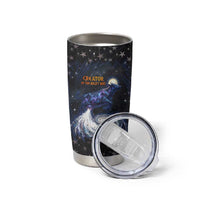 Hesat Solar Horn Symbol Tumbler Cup Egyptian Cosmic Cow in Starry Milky Way