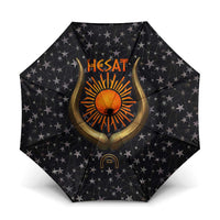 Hesat Solar Horn Symbol Umbrella Egyptian Cosmic Cow in Starry Milky Way
