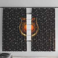 Hesat Solar Horn Symbol Window Curtain Egyptian Cosmic Cow in Starry Milky Way