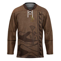 Imenet Sunlit Temple Columns Hockey Jersey with Ancient Egyptian Offering Scene