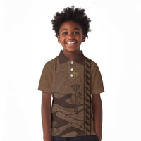 Imenet Sunlit Temple Columns Kid Polo Shirt with Ancient Egyptian Offering Scene