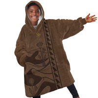 Imenet Sunlit Temple Columns Kid Wearable Blanket Hoodie with Ancient Egyptian Offering Scene