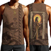 Imenet Sunlit Temple Columns Men Tank Top with Ancient Egyptian Offering Scene