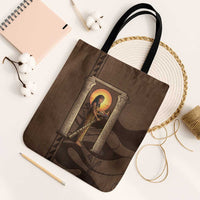 Imenet Sunlit Temple Columns Tote Bag with Ancient Egyptian Offering Scene