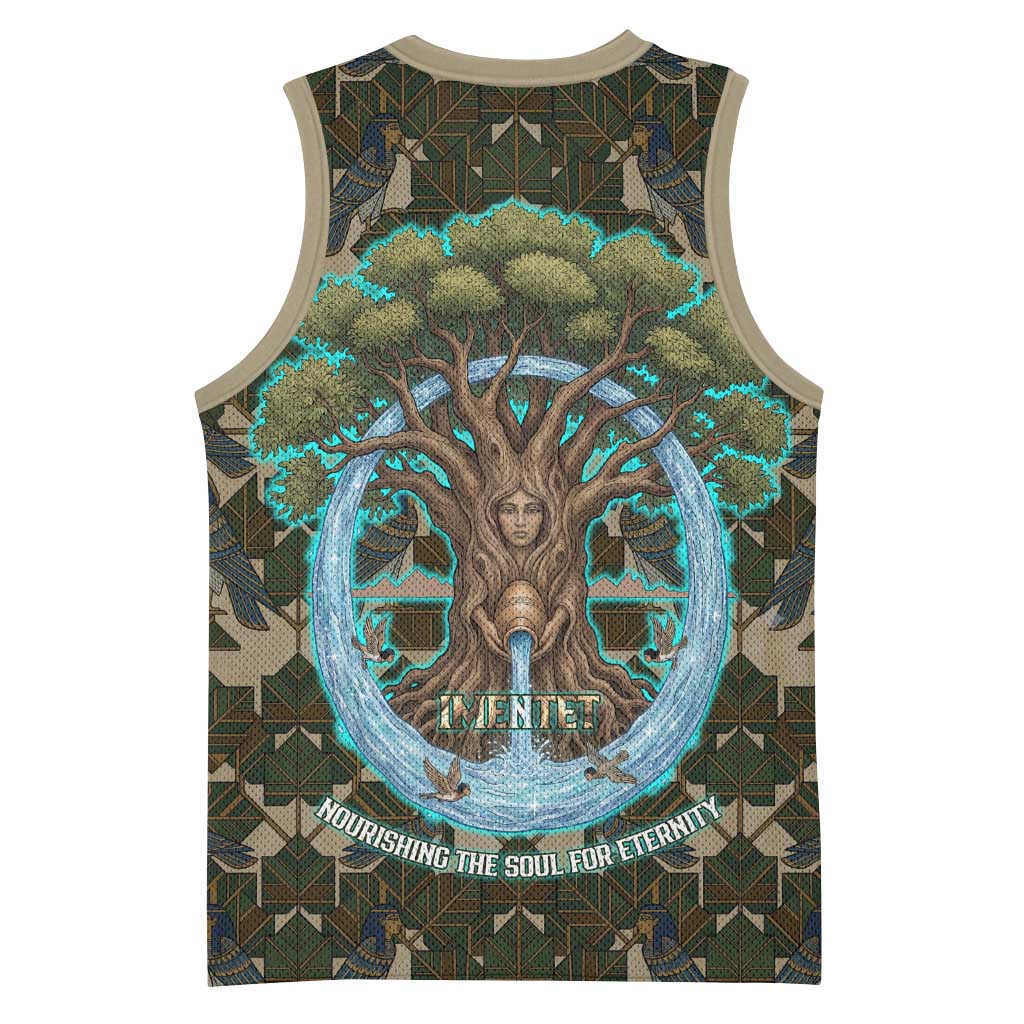 Imentet Egyptian Basketball Jersey with Eye of Horus and Eternal Tree in Afterlife
