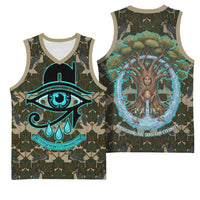 Imentet Egyptian Basketball Jersey with Eye of Horus and Eternal Tree in Afterlife