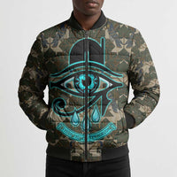 Imentet Egyptian Bomber Puffer Jacket with Eye of Horus and Eternal Tree in Afterlife