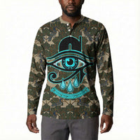 Imentet Egyptian Button Sweatshirt with Eye of Horus and Eternal Tree in Afterlife
