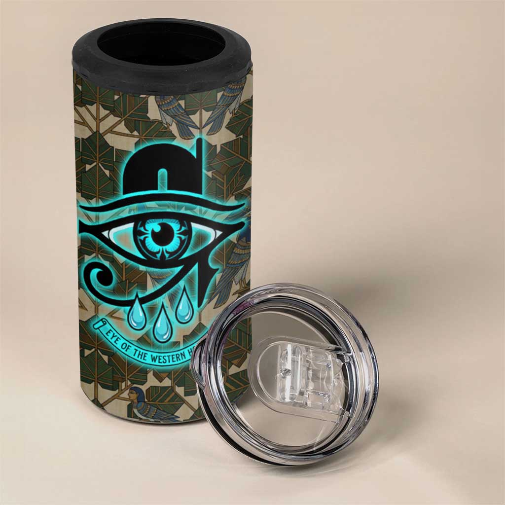 Imentet Egyptian 4 in 1 Can Cooler Tumbler with Eye of Horus and Eternal Tree in Afterlife