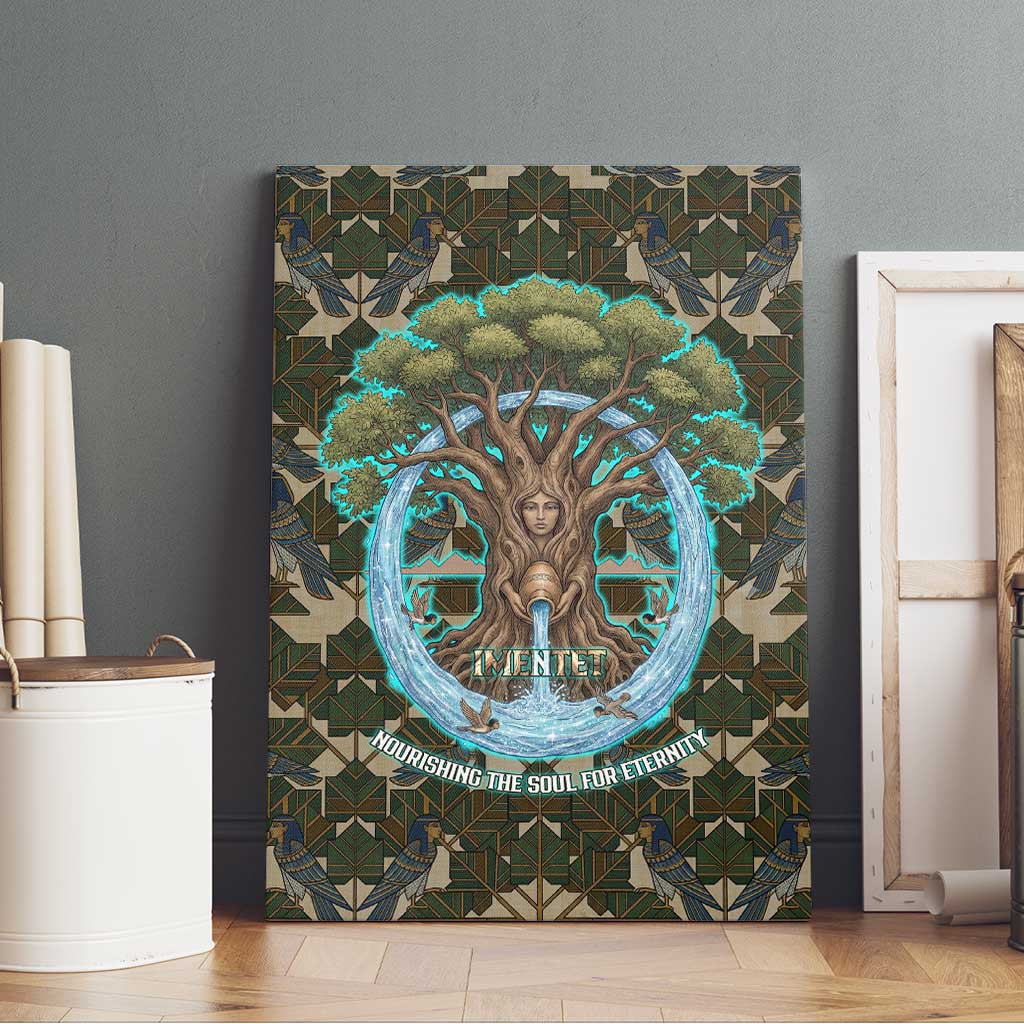 Imentet Egyptian Canvas Wall Art with Eye of Horus and Eternal Tree in Afterlife