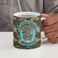 Imentet Egyptian Ceramic Mug with Eye of Horus and Eternal Tree in Afterlife