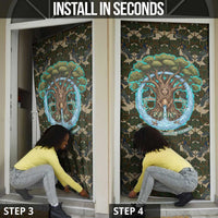 Imentet Egyptian Door Cover with Eye of Horus and Eternal Tree in Afterlife