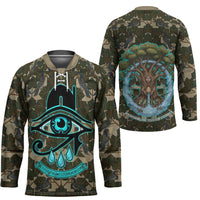 Imentet Egyptian Hockey Jersey with Eye of Horus and Eternal Tree in Afterlife