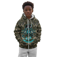 Imentet Egyptian Kid Hoodie with Eye of Horus and Eternal Tree in Afterlife