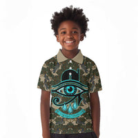 Imentet Egyptian Kid Polo Shirt with Eye of Horus and Eternal Tree in Afterlife