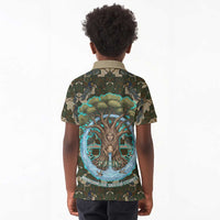 Imentet Egyptian Kid Polo Shirt with Eye of Horus and Eternal Tree in Afterlife