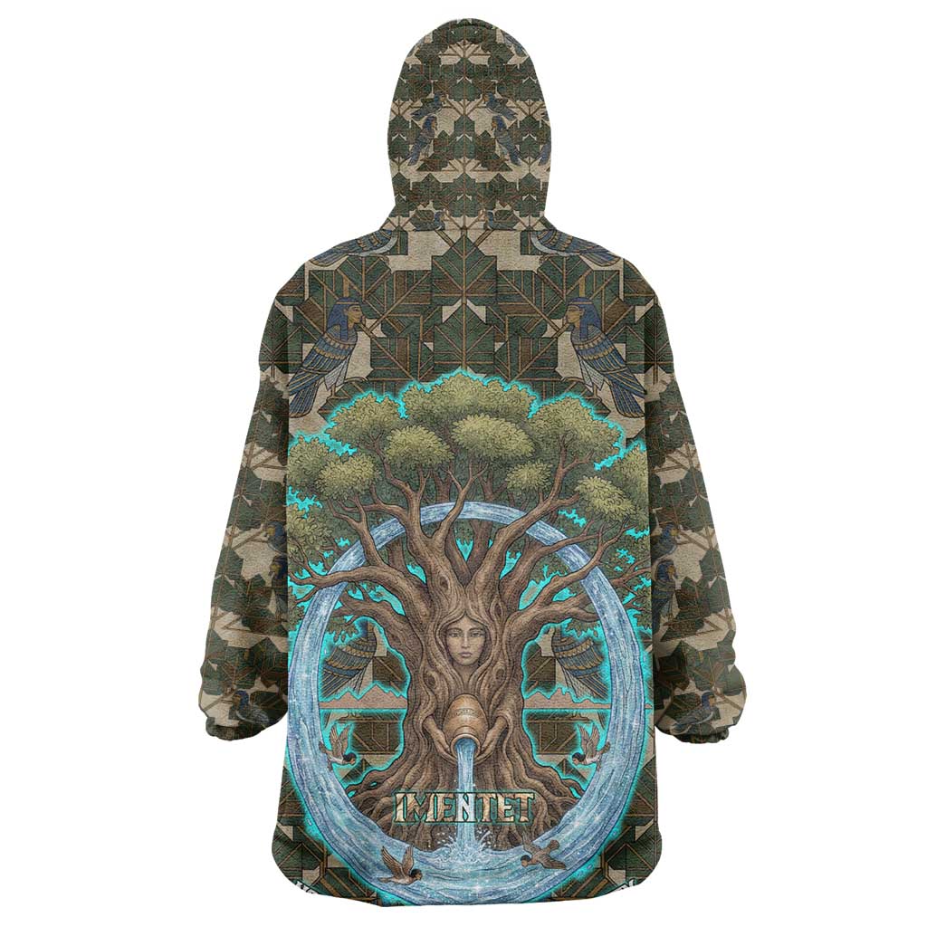 Imentet Egyptian Kid Wearable Blanket Hoodie with Eye of Horus and Eternal Tree in Afterlife