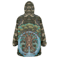 Imentet Egyptian Kid Wearable Blanket Hoodie with Eye of Horus and Eternal Tree in Afterlife