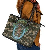 Imentet Egyptian Leather Tote Bag with Eye of Horus and Eternal Tree in Afterlife
