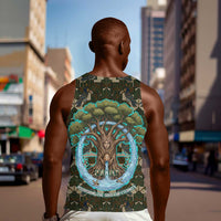 Imentet Egyptian Men Tank Top with Eye of Horus and Eternal Tree in Afterlife