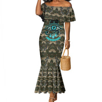 Imentet Egyptian Mermaid Dress with Eye of Horus and Eternal Tree in Afterlife