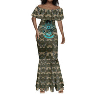 Imentet Egyptian Mermaid Dress with Eye of Horus and Eternal Tree in Afterlife